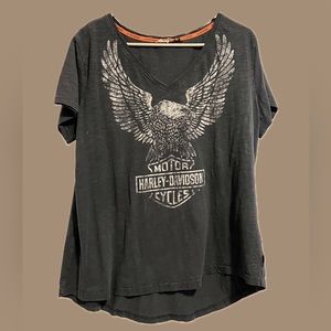 Vintage Harley Davidson v neck graphic tee
